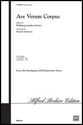 Ave Verum Corpus SATB choral sheet music cover